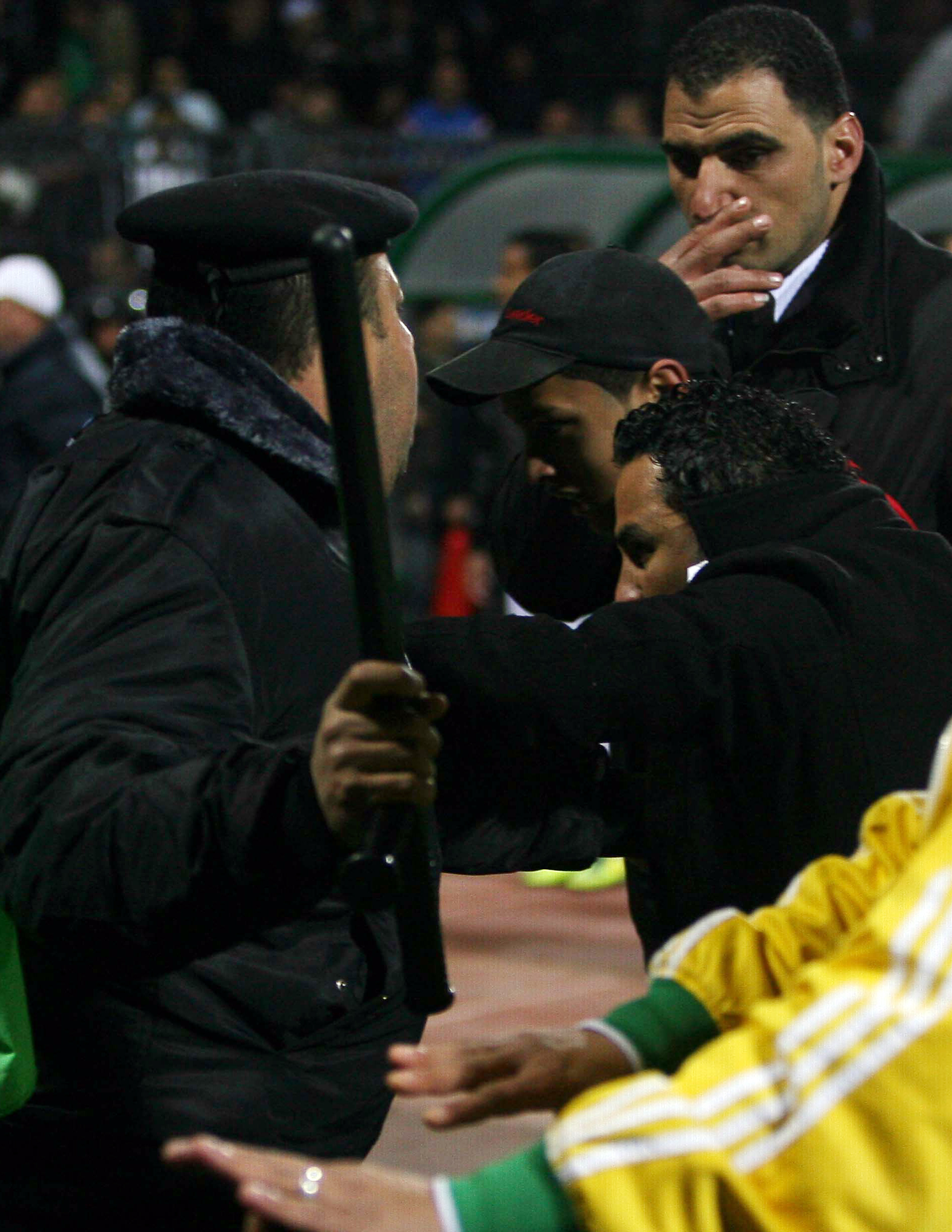 Egyptian police clash with football fans