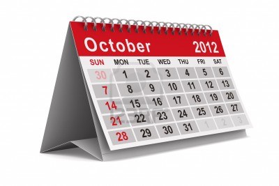 calendario ottobre 2012